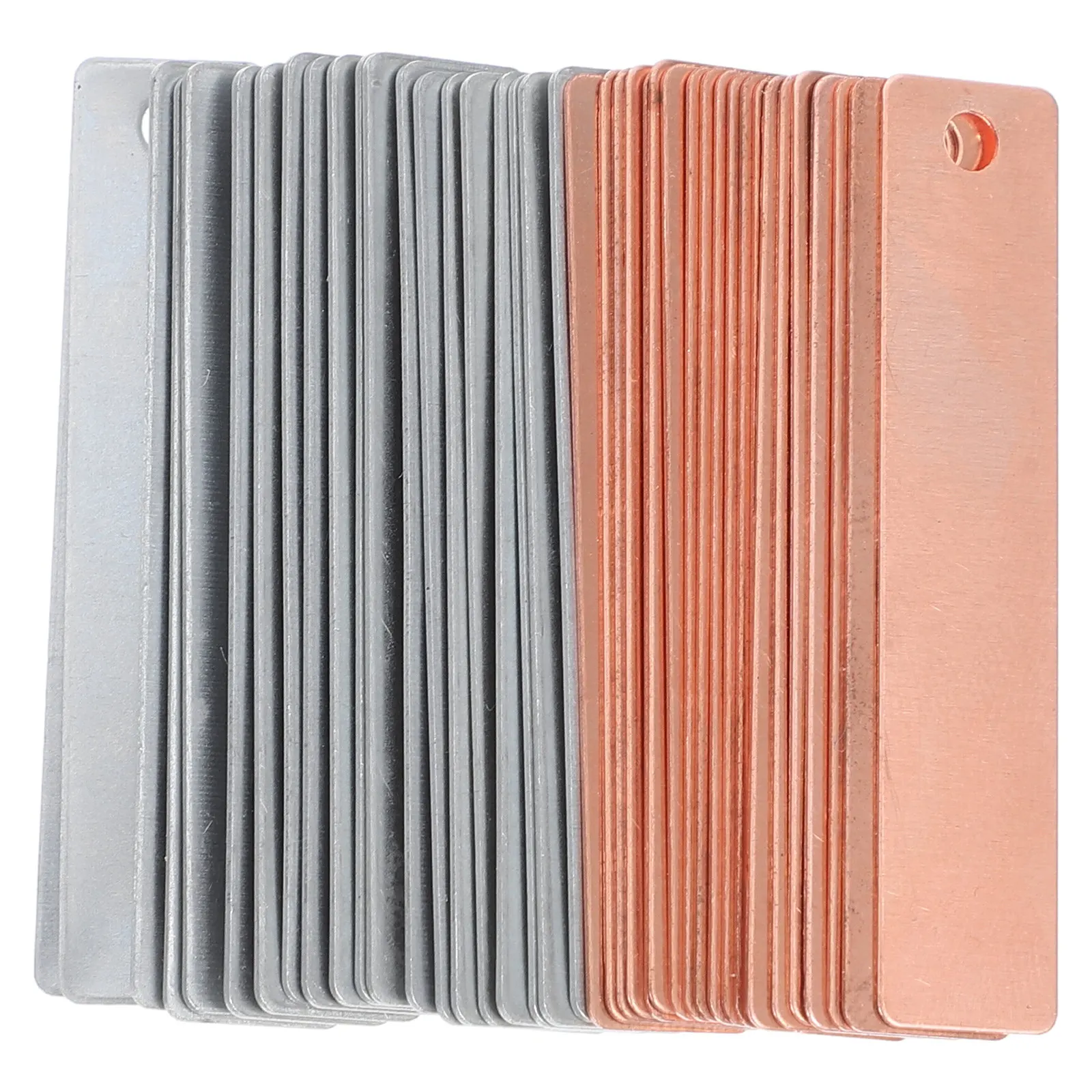 20pcs Copper And Zinc Sheets Strips For Science Experiments Projects Kids Learning Metal Anode Zinc Copper Electrode Strips