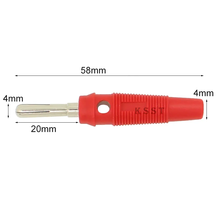 BP414 4mm Banana Plug High Current Insulated Shrouded Stackable Connector Screw connection