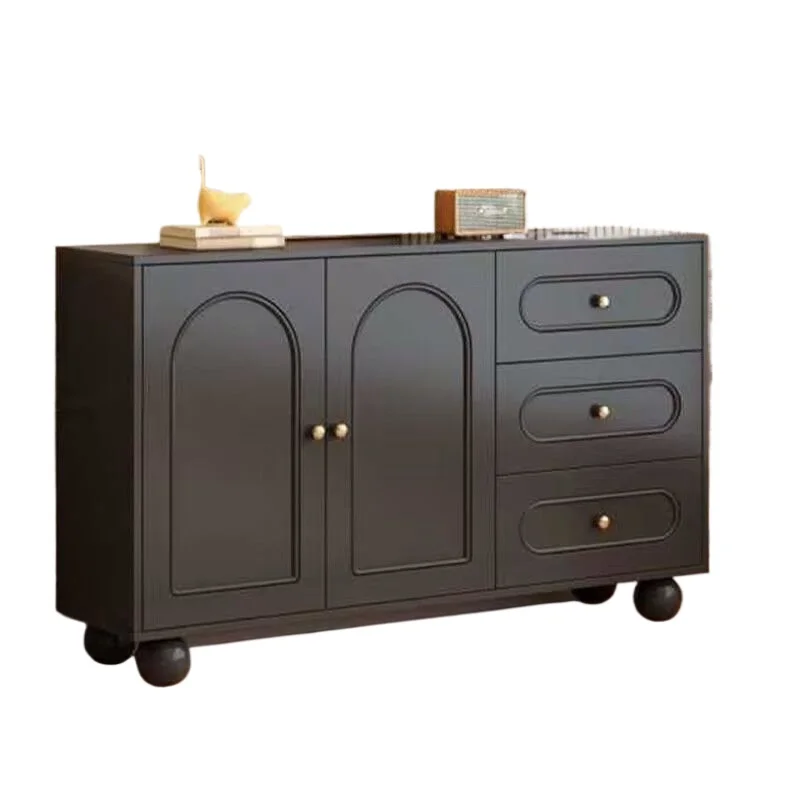 

Cream style dining side cabinet modern simple household living room storage kitchen storage cabinet integrated against the wall