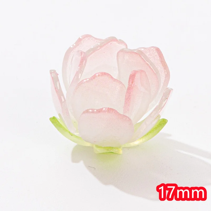 新到着-40-ピース-ロット-17-ミリメートルカラープリント漫画花の形アクリル手作り花ビーズ-diy-ジュエリー衣服ヘアアクセサリー