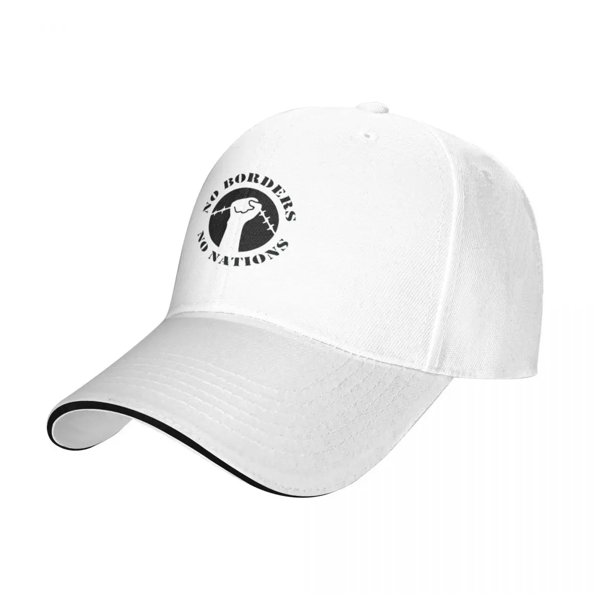 

Black No Borders No Nations ANTIFA Antifascist Anarchy Anarchist Baseball Cap Sports Visor Hats Hip Hop Dad Caps