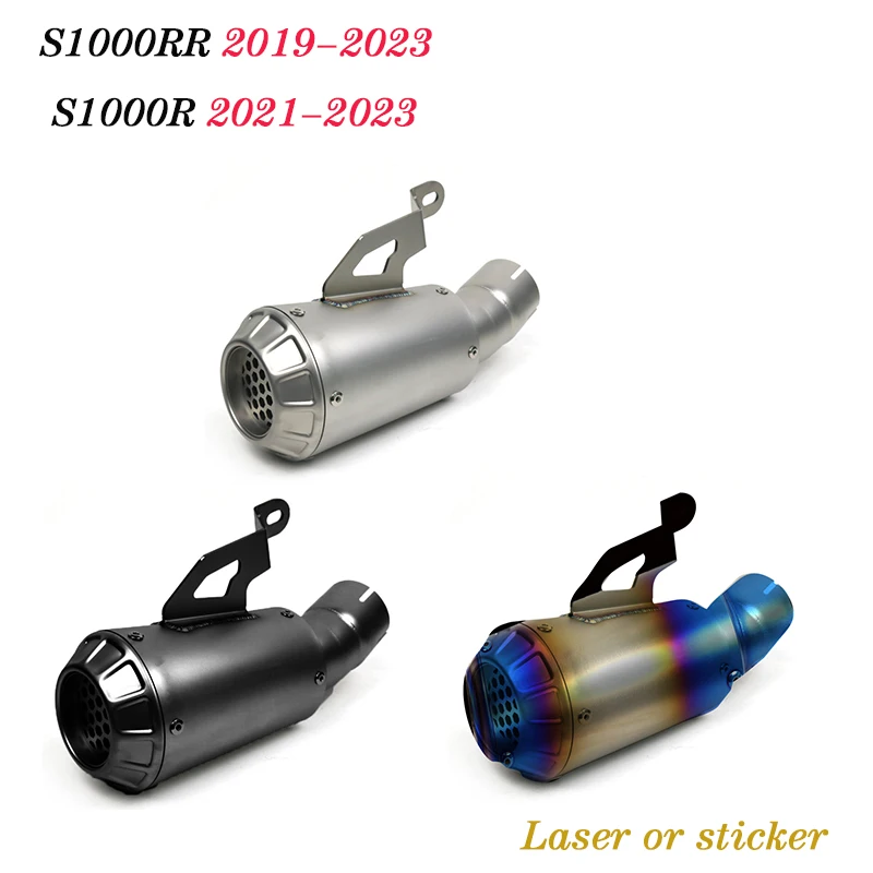 

For S1000RR 2019-2023 S1000R 2021-2023 Exhaust System Motorcycle Muffler Motorcross Tip Escape Moto Racing 61mm Slip on