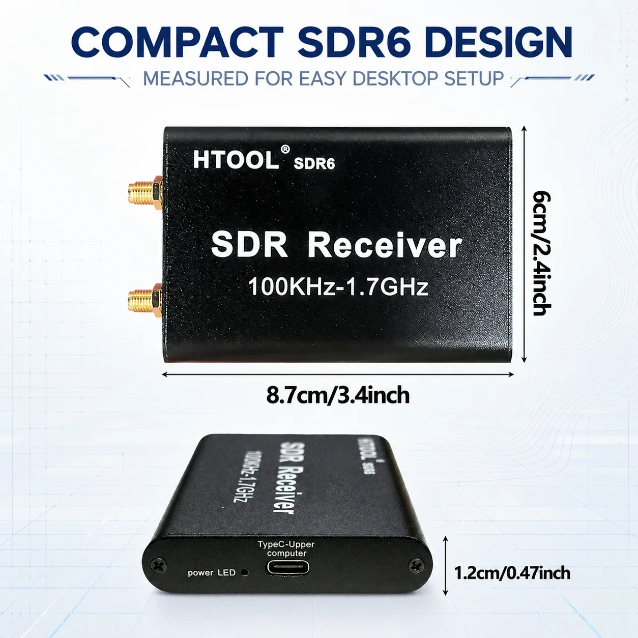 RTL-SDR Receiver Full Band SDR Software Signal Receiver Multifunctional Radio Aviation Shortwave Wideband Stable Tool