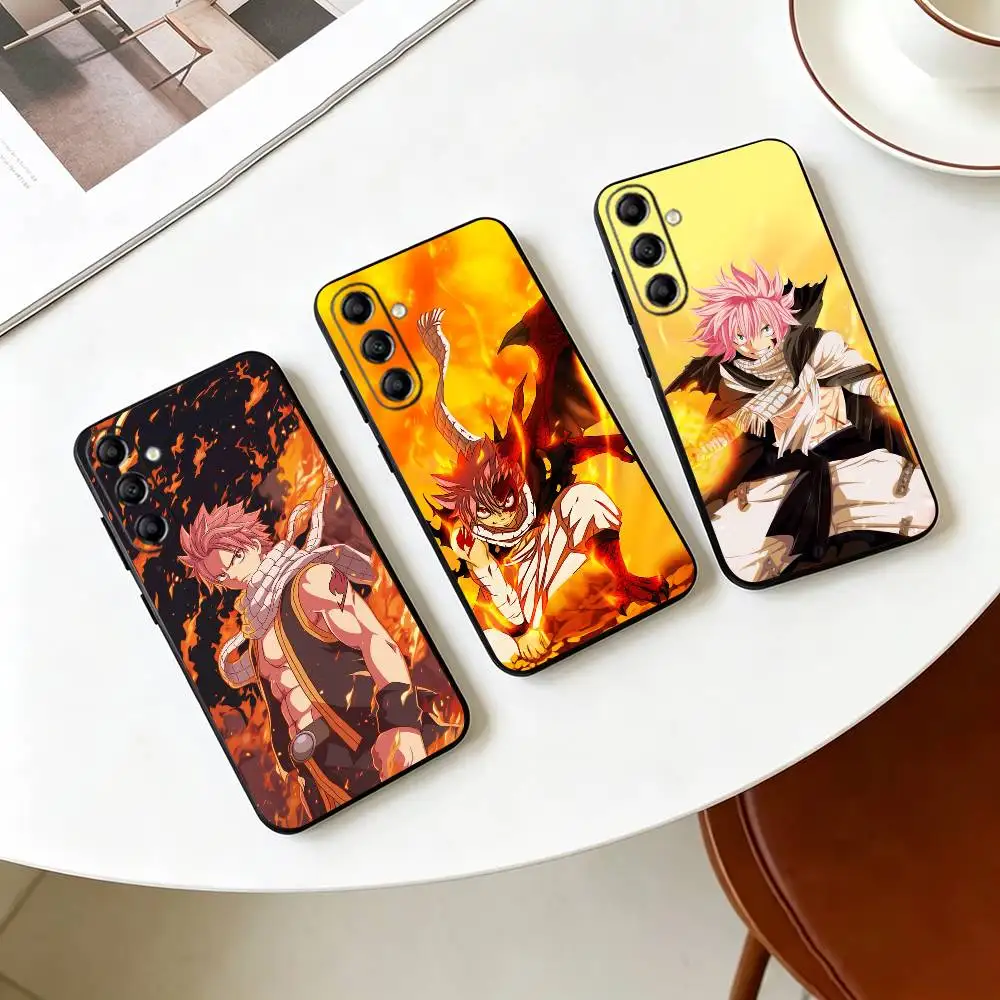 N-Natsu Dragneel Fairy Tail Phone Case For Samsung Galaxy A73,A72,A71,A70,A53,A52,A51,Soft Silicone Black Cover