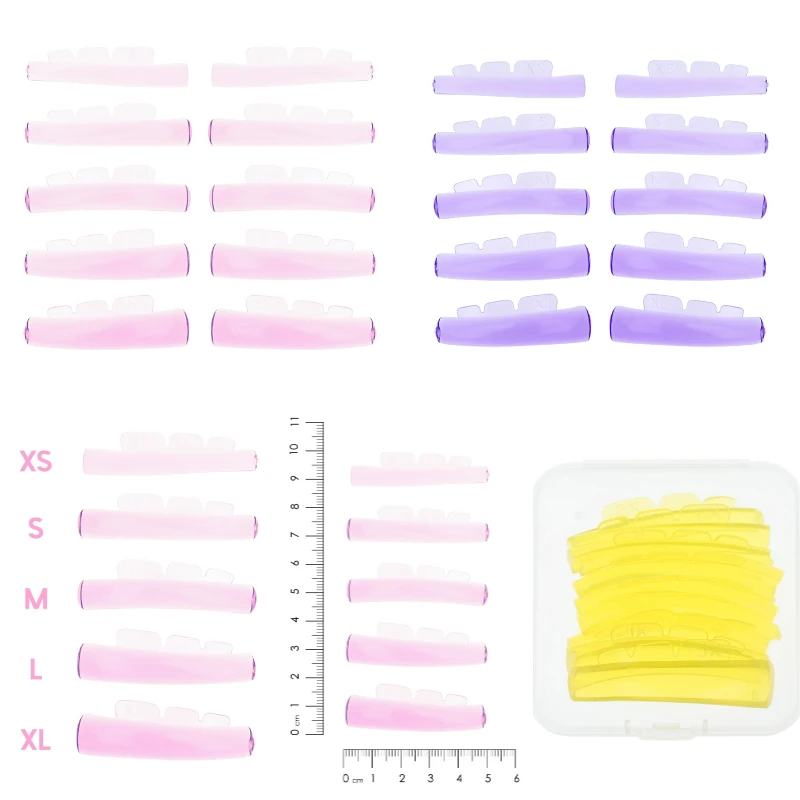 5 أزواج تاج سيليكون رمش بيرم منصات لزجة جلدة قضبان درع رفع ثلاثية الأبعاد رمش بكرة الشعر اكسسوارات أدوات ماكياج