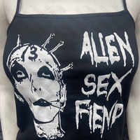 Gothic Y2k Style Print Sleeveless Sexy Cool Tank for Women Vest Streetwear Aesthetic 90s Emo girl Clothing Female Crop Top Women