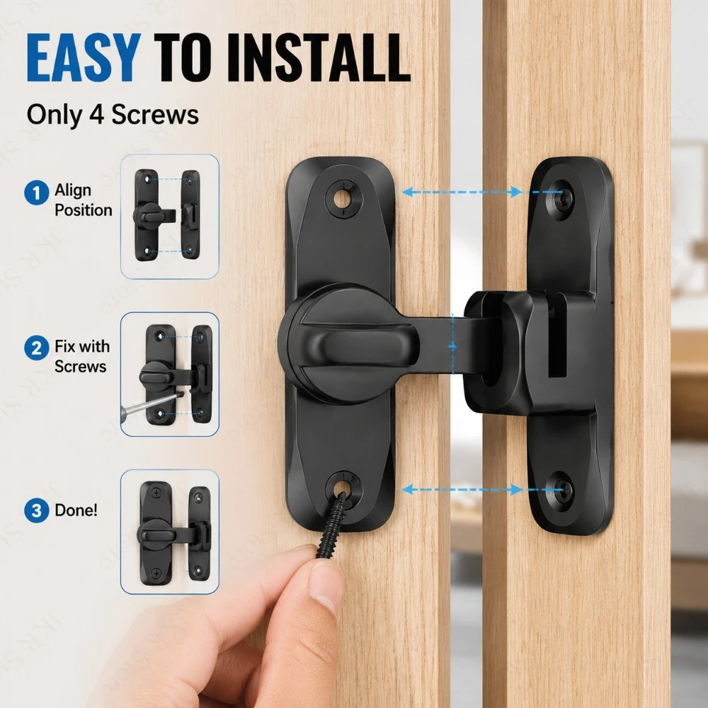 

Flip Door Bolt with Zinc Alloy Construction for Sliding Doors, Garden Gates, and Home Security Entry Points