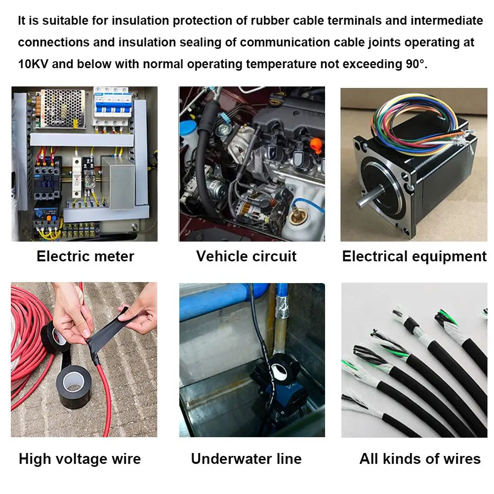 New Fixing Tube Repair Electrical Supplies Weld Tape Insulation Self Adhesive Self-Amalgamating  Tape Sealing Waterproof Rubber