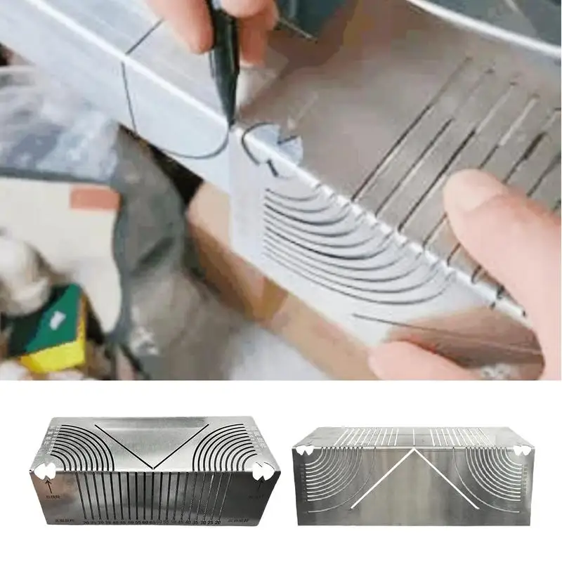 Angle Marking Ruler Angle & Arc Square Tool Welding Square Pipe Marking Welding Tool Arc Scriber Tool For Metalworking