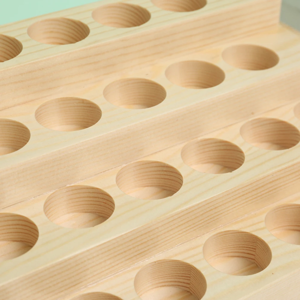 

4-Layer 30 Holes Wooden Essential Oil Rack Storage Box Aromatherapy Oils Bottles Desktop Organizer Stepped Shelf 3 Tier