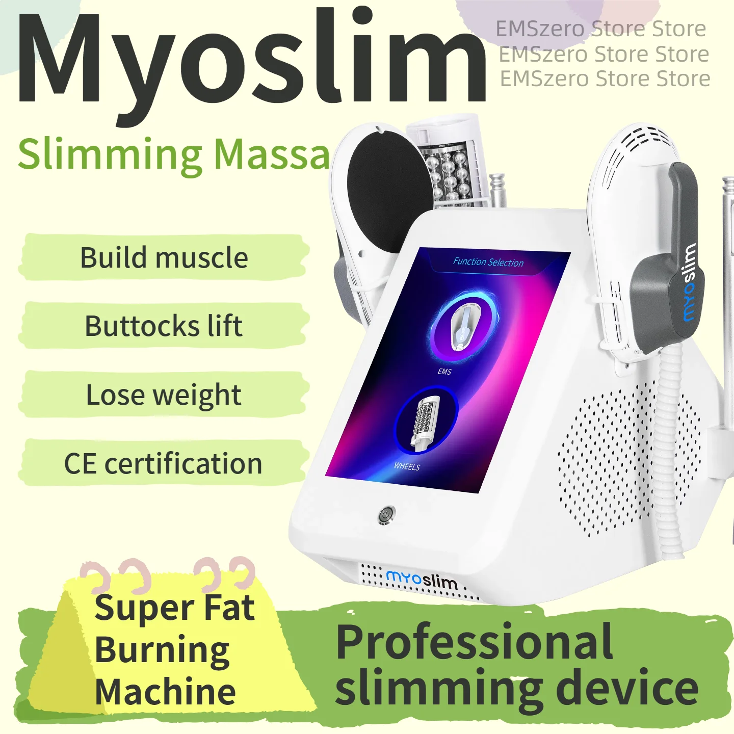 

6500 Вт EMS MYOslim Sculpt Machine 200 Гц Скульптурная электромагнитная форма для похудения Стимуляция мышц Терапия для похудения EMSzero