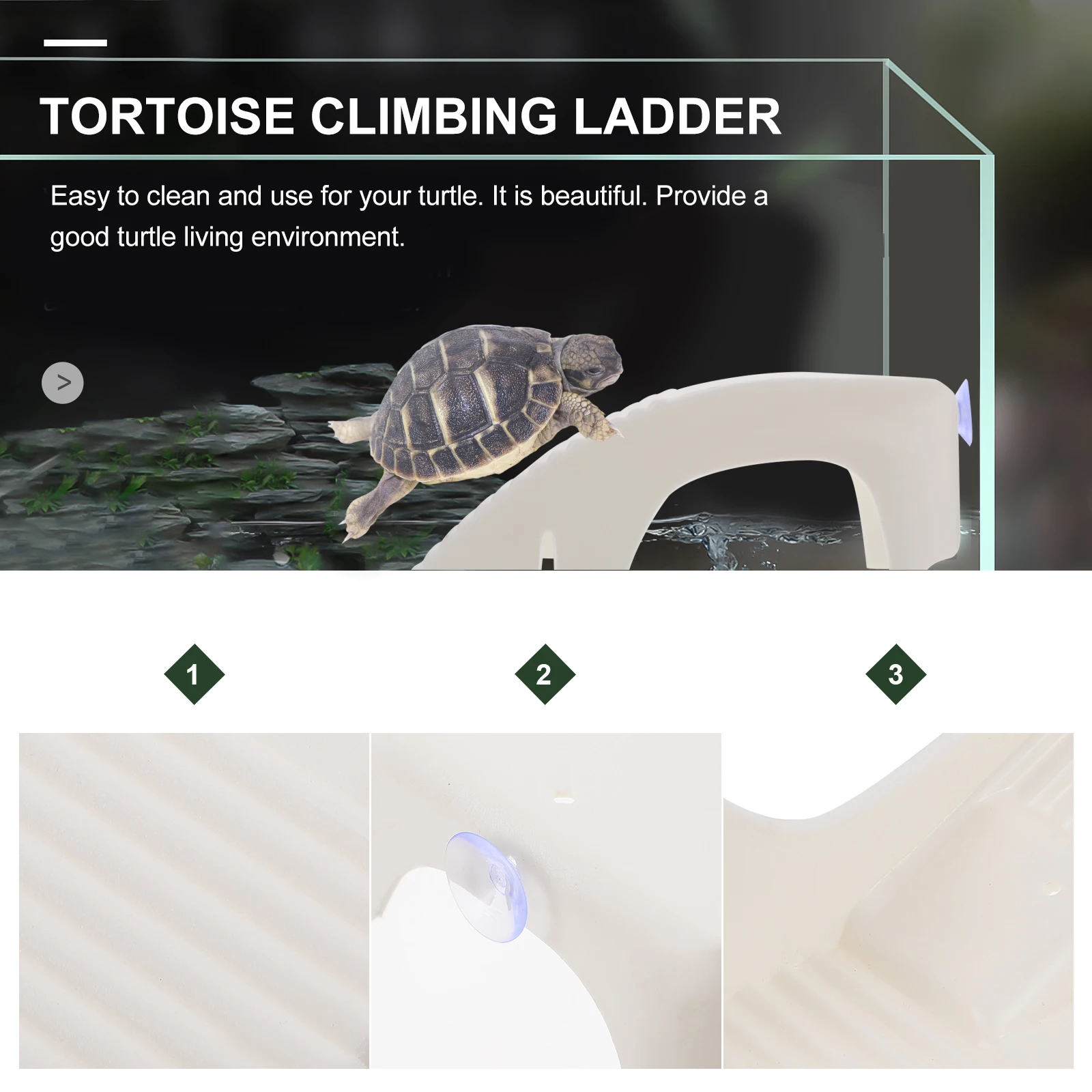 

2pcs Turtle Basking Platform Plastic Reptile Dock For Aquarium Turtle Tank Floating Resting Terrace Fish Tank Accessory Pet