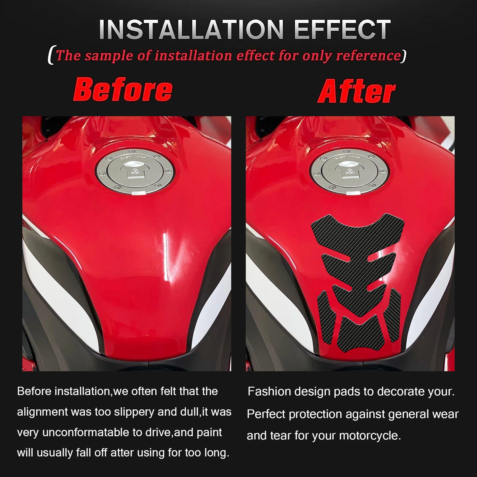  لهوندا CBR 600RR 2003-2006 CBR600 RR دراجة نارية الملحقات مكافحة زلة خزان الوسادة ثلاثية الأبعاد الجانب الغاز قبضة الركبة حامي ملصق #4