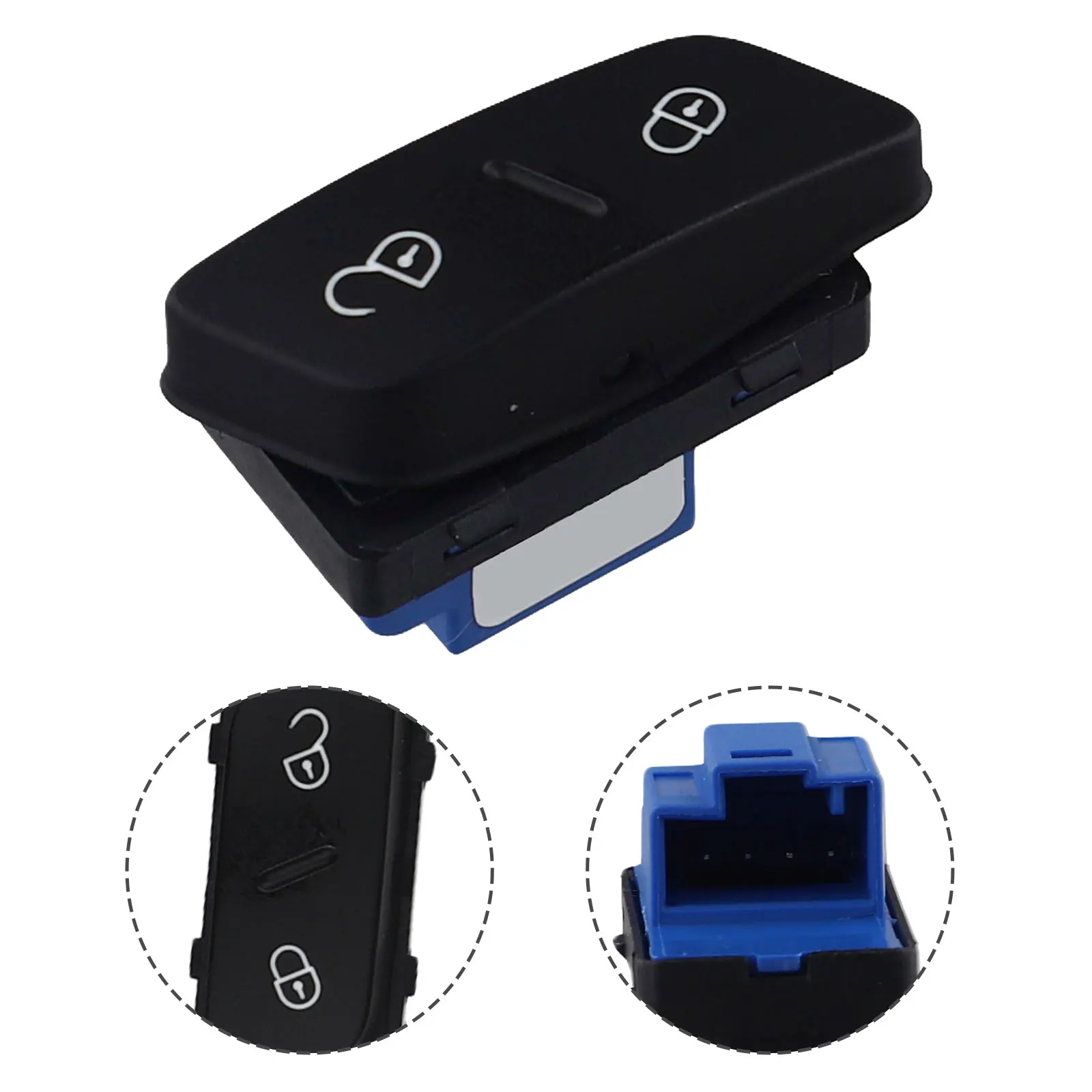 

Perfect Match For Cars Car Central Lock Switch Plastic Material Stable Characteristics Central Lock Button As Picture Shows