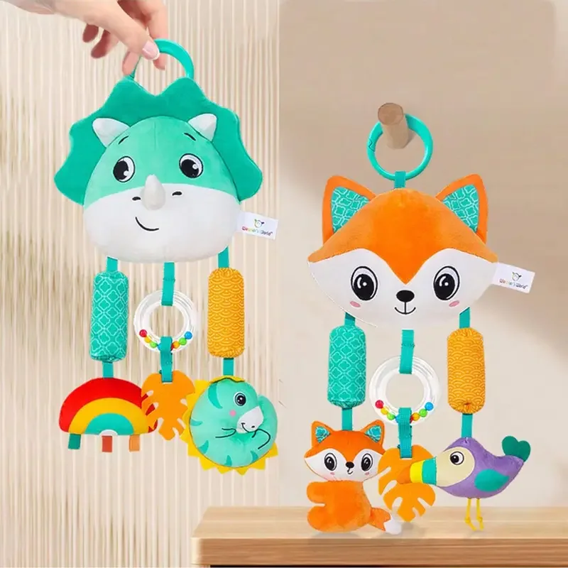 Culla appesa sonagli giocattoli giocattoli per bambini cartone animato animale spirale giocattolo appeso con campanello che suona passeggino auto giocattoli per neonato neonato