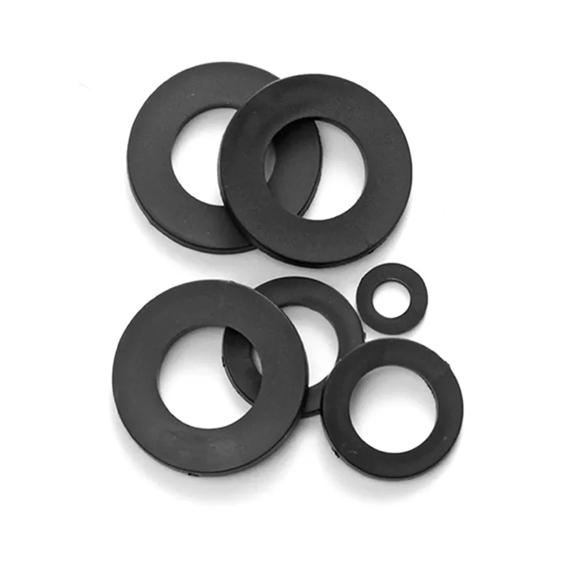50/100Pcs O Ring Black Plastic Nylon Flat Washer Spacer Insulation Seals Gasket for Screw M2 M2.5 M3 M4 M5 M6 M8 M10 M12 Rings
