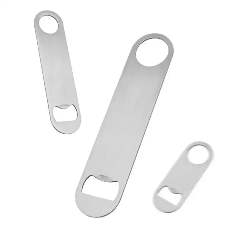 1PC Durable Beer Bottle Opener Stainless Steel Flat Speed Bottle Cap Opener Remover Bar Blade Kitchen Tool Beer Party Supplie