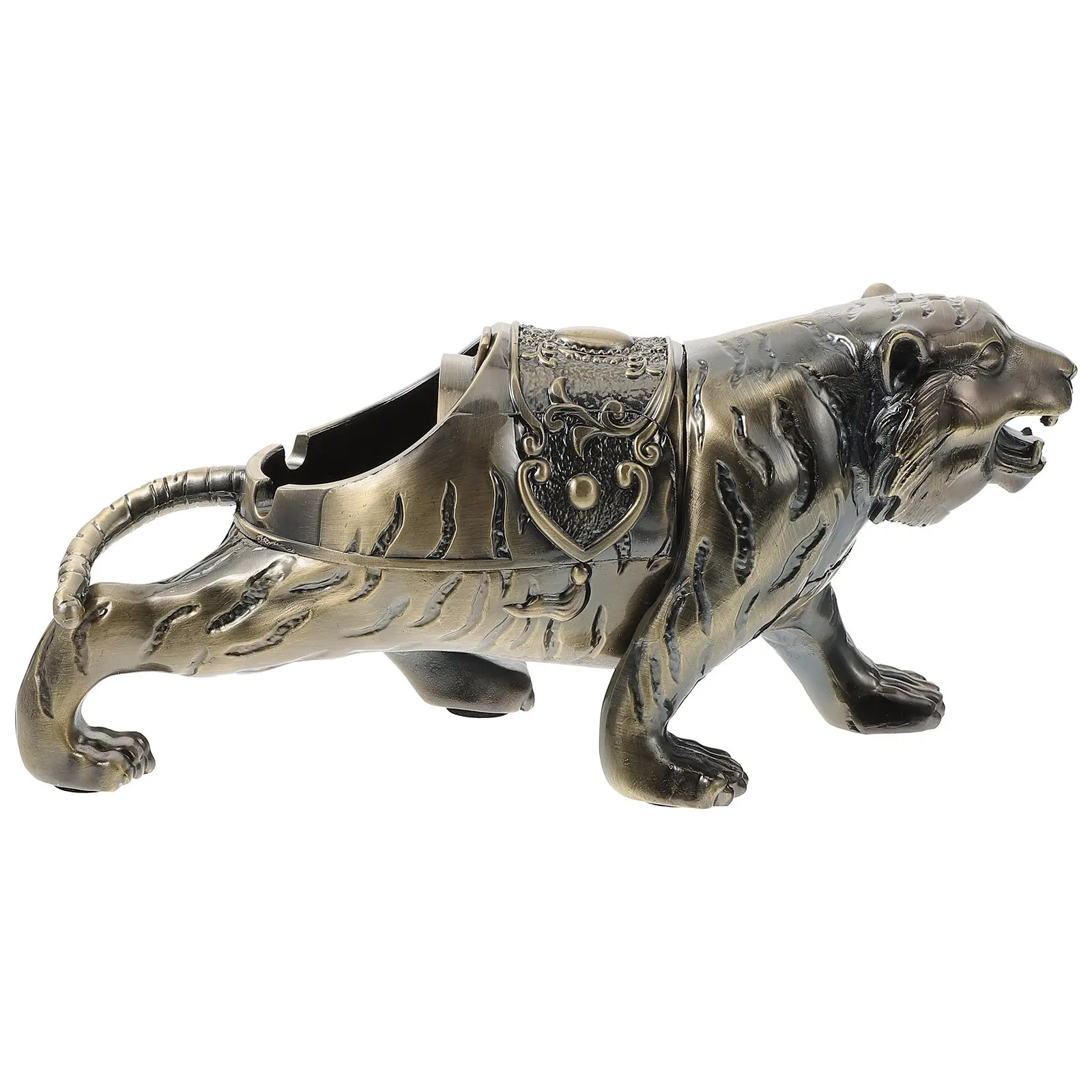 

Пепельница в форме тигра с крышкой, настольный контейнер для домашнего использования, креативный держатель для сигарет, уникальная пепельница в форме животного, для домашнего использования.