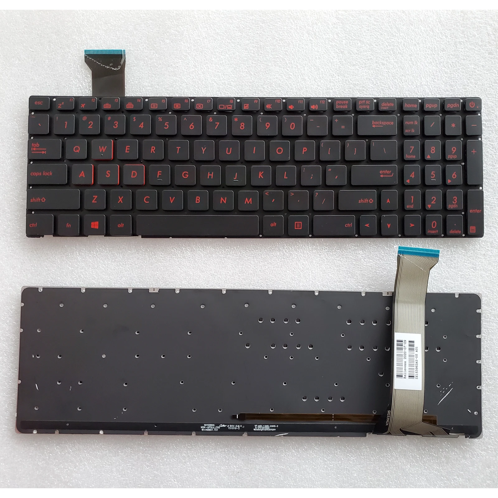Imagem -01 - Teclado Retroiluminado para Asus Gl752 Gl752v Gl752vl Gl752vw Gl752vwm Novo
