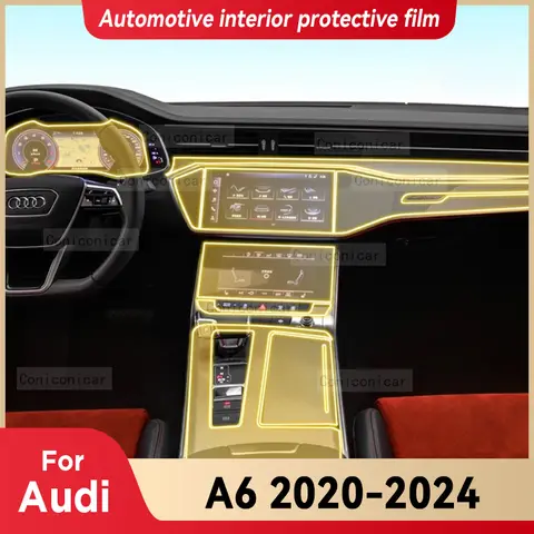 AUDI A6 2020-2024 자동차 인테리어 센터 콘솔 악기 보호 필름 안티 스크래치 스티커 액세서리 AUDI A6 2020-2024 자동차 인테리어 센터 콘솔 악기 보호 필름 안티 스크래치 스티커 액세서리
