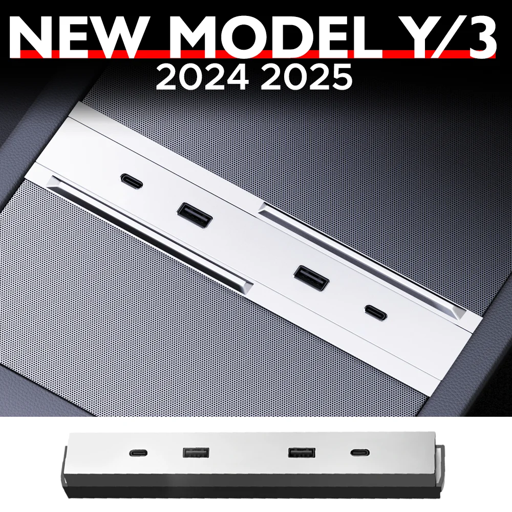 

Для Tesla Model 3 Highland 2024 НОВАЯ модель Y 2025 Launch Juniper 65 Вт Расширительная док-станция Центральное управление Шунт быстрой зарядки USB-концентратор