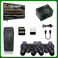 Video Game Console Retro Handheld Game Console 64G with Built-in 20000 Wireless Game Controller Children's Game Stick Christmas