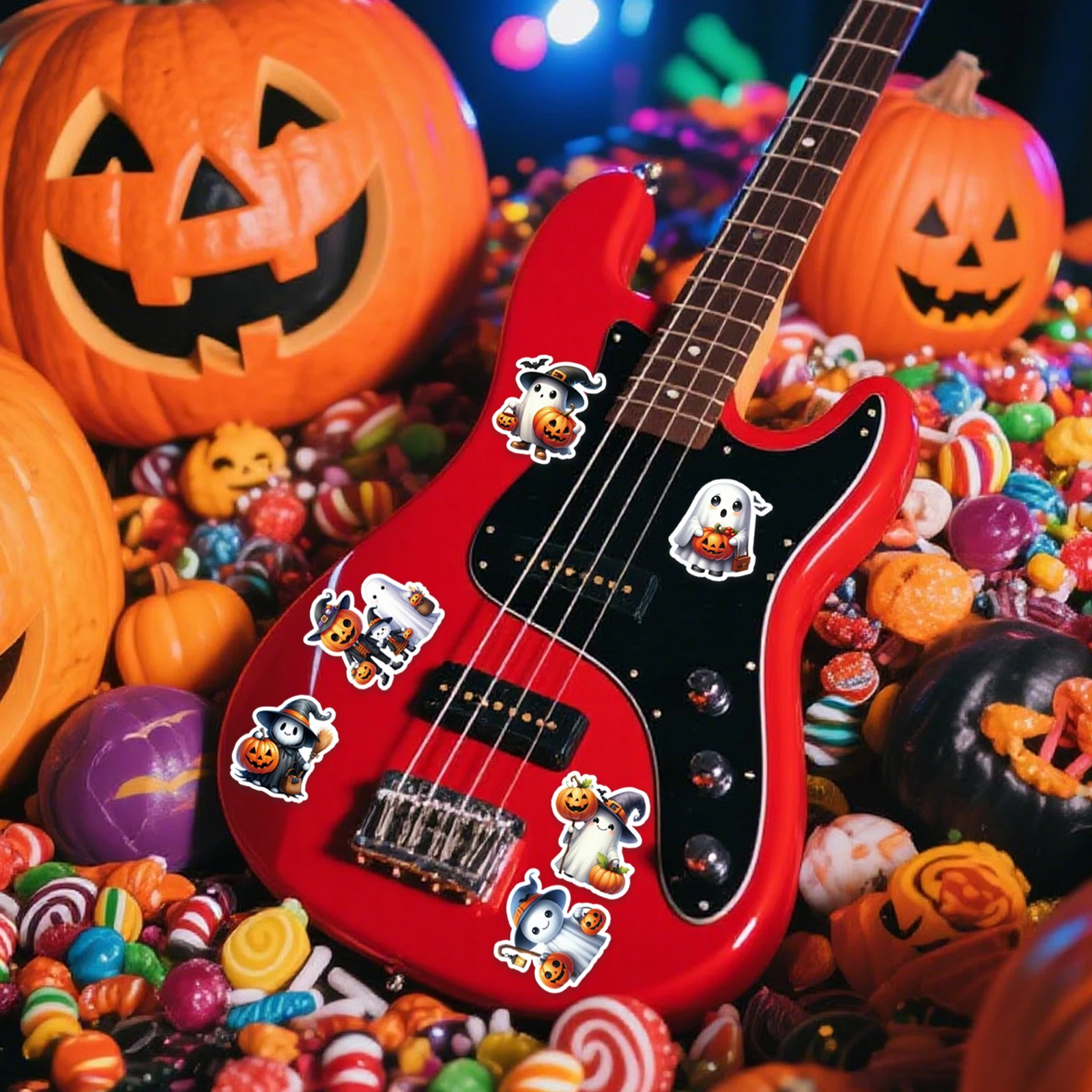 50PCS Halloween Kürbis Geist Aufkleber Für Junk Journal Telefon Laptop Wasser Flasche Dekoration Aufkleber Spielzeug Scrapbooking Liefert – Detail 3