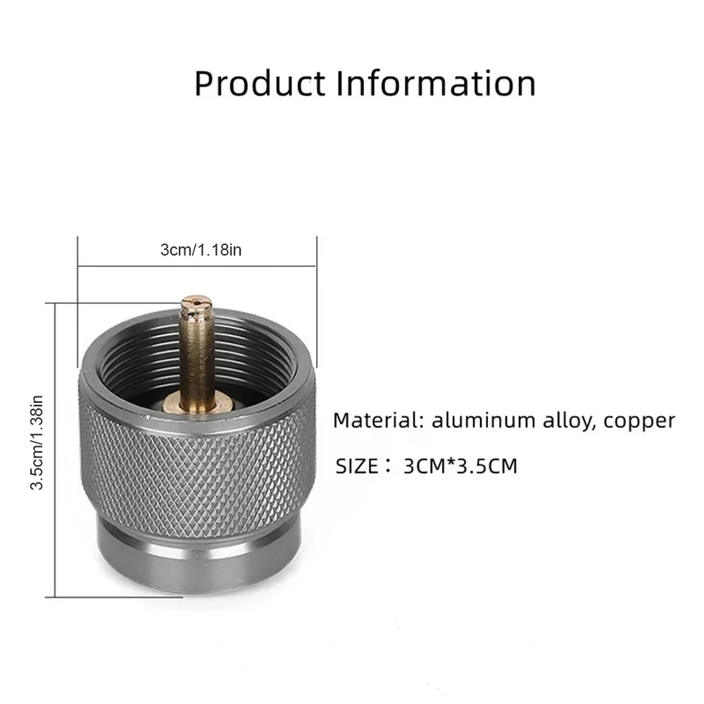 อะแดปเตอร์ถังแก๊สเตาตั้งแคมป์กลางแจ้งอะแดปเตอร์ถังแก๊สตัวแปลงหัวเตาแก๊สเตาหลอมแบบยาวอุปกรณ์สำหรับตั้งแคมป์