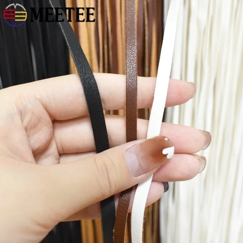 Meetee 55/70cm Extra Long Leather Tassel Fringe Dress Jacket Decor Lace Trim Edging Fringes DIY Garment Sewing Crafts Accessory