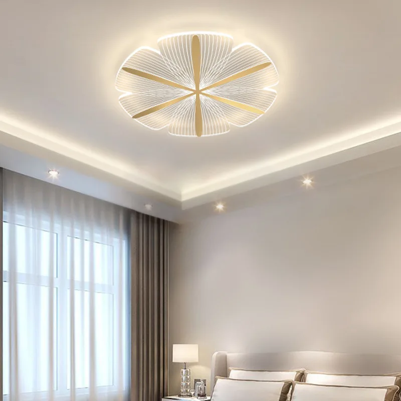 

2022 New Petal Ceiling Lamp LED Modern Simple Ceiling Lights Personality Creative Bedroom Lamp Children's Princess Room Lighting