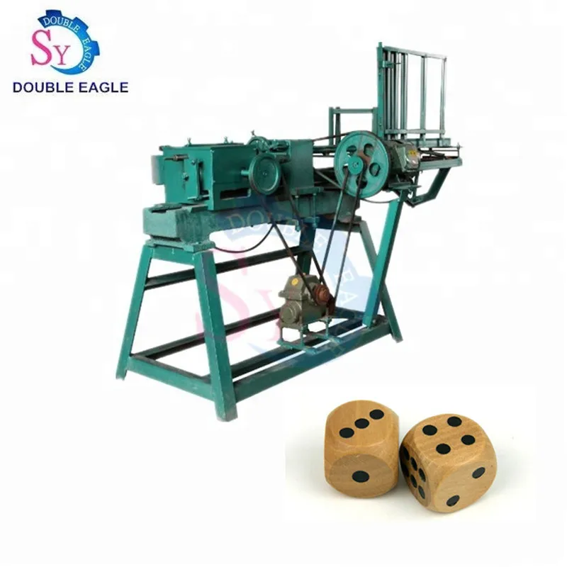 High efficiency professional wooden bracelet size gamble dice processing lathe/full automatic square wood bead making machine