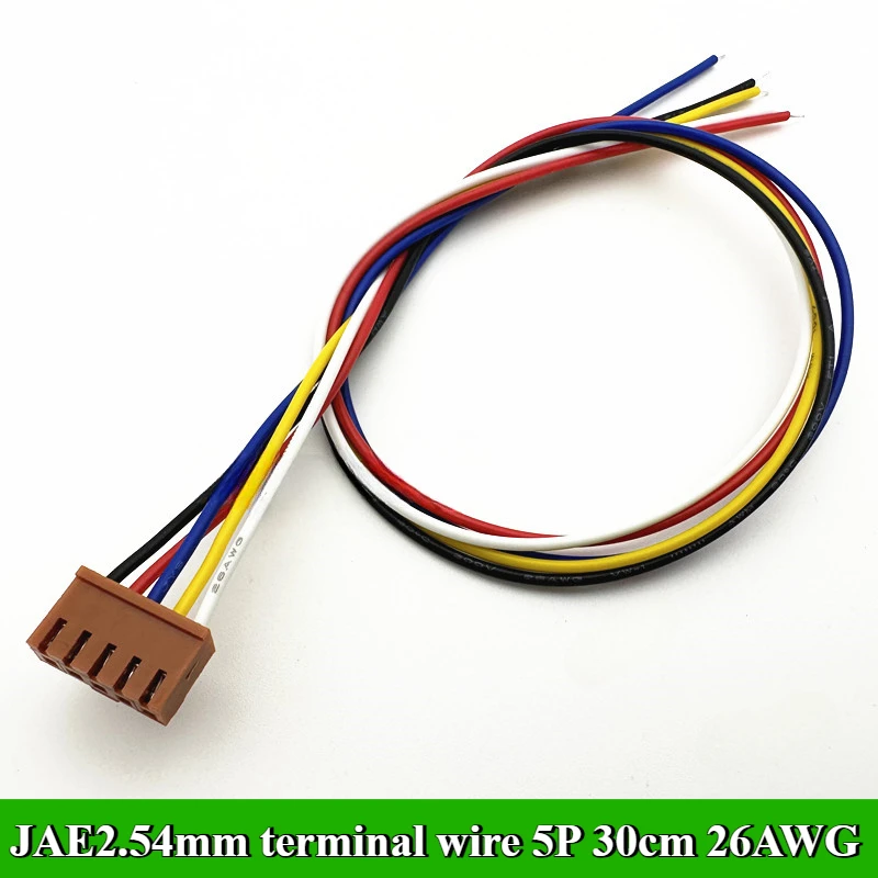 JAE2.54mm terminal wire LGC elevator connection line single head brown  2P/3P/4P/5P/6P wire length 30cm 26AWG electronic line
