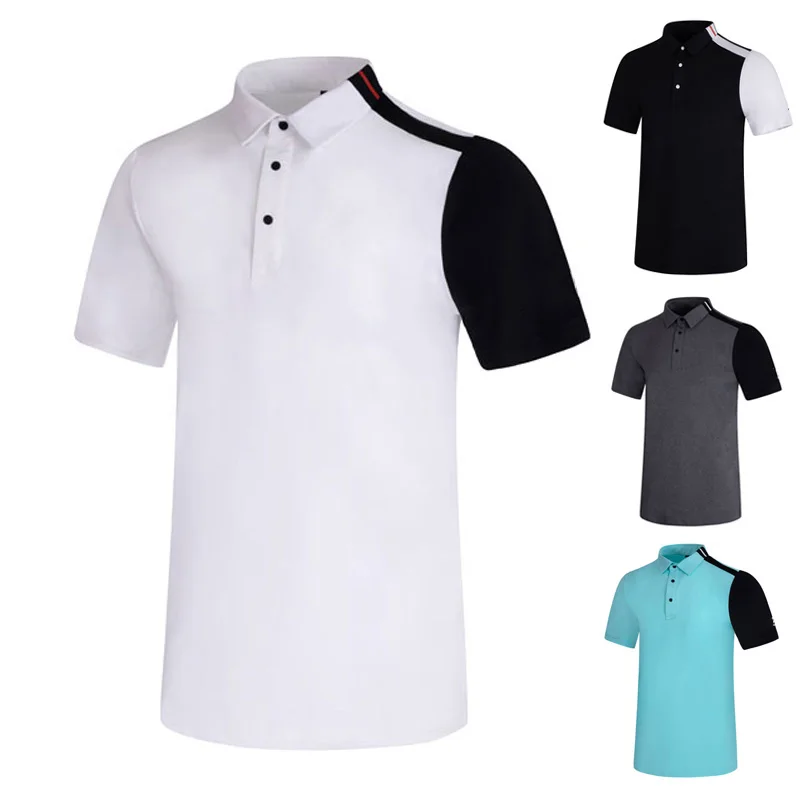 

New Golf Apparel Men's Short-Sleeve T-Shirt Sports Polo Shirt Moisture-Wicking Quick-Dry Breathable Loose-Fit Top