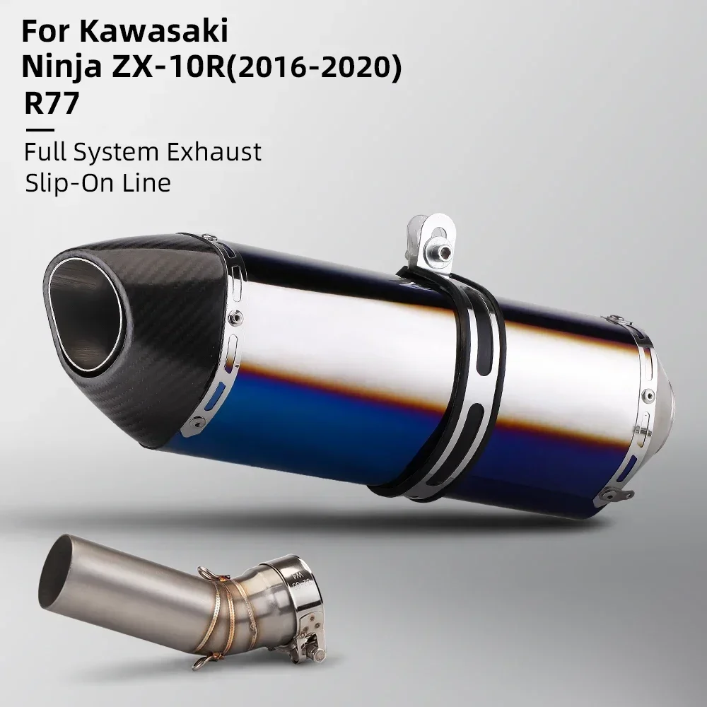 

For Kawasaki ZX10R System Escape Slip On Front Tube Link Pipe Connect Original full Motorcycle Exhaust System