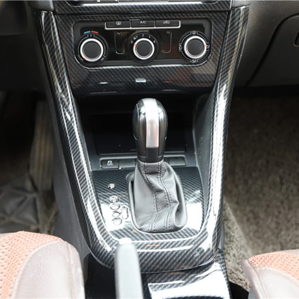 #06R Carbon Fiber Central Console Gear Shift U-Type Cover Trim Frame,U-Type Cover Trim Frame,(ABS)