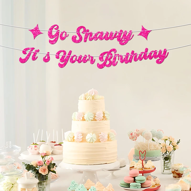 YOMDID Geburtstags-Banner, glitzernd, „It's Your Birthday Party“-Banner, Hip-Hop-Mottoparty-Dekoration, lustige Foto-Requisite, hängende Ornamente – Detail 12