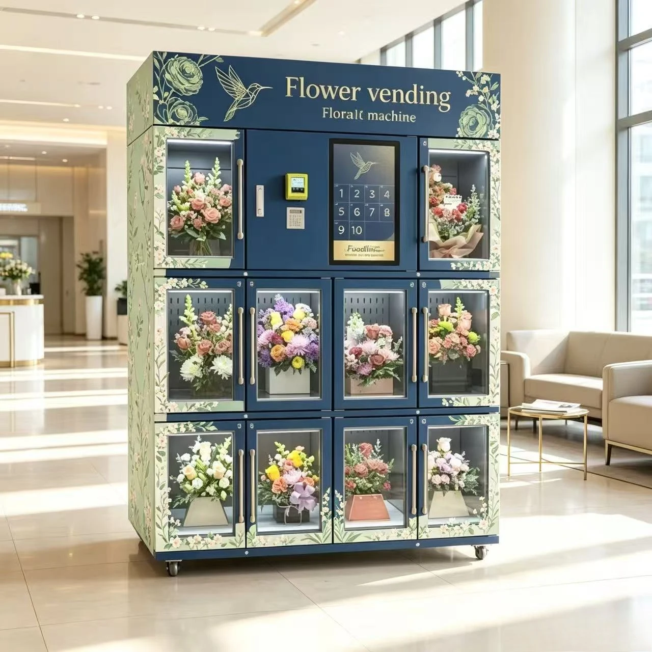 FL Customized High Quality Wholesale Self Service Machine for Flower Shop Fresh Flower Vending Machine Smart Technology System