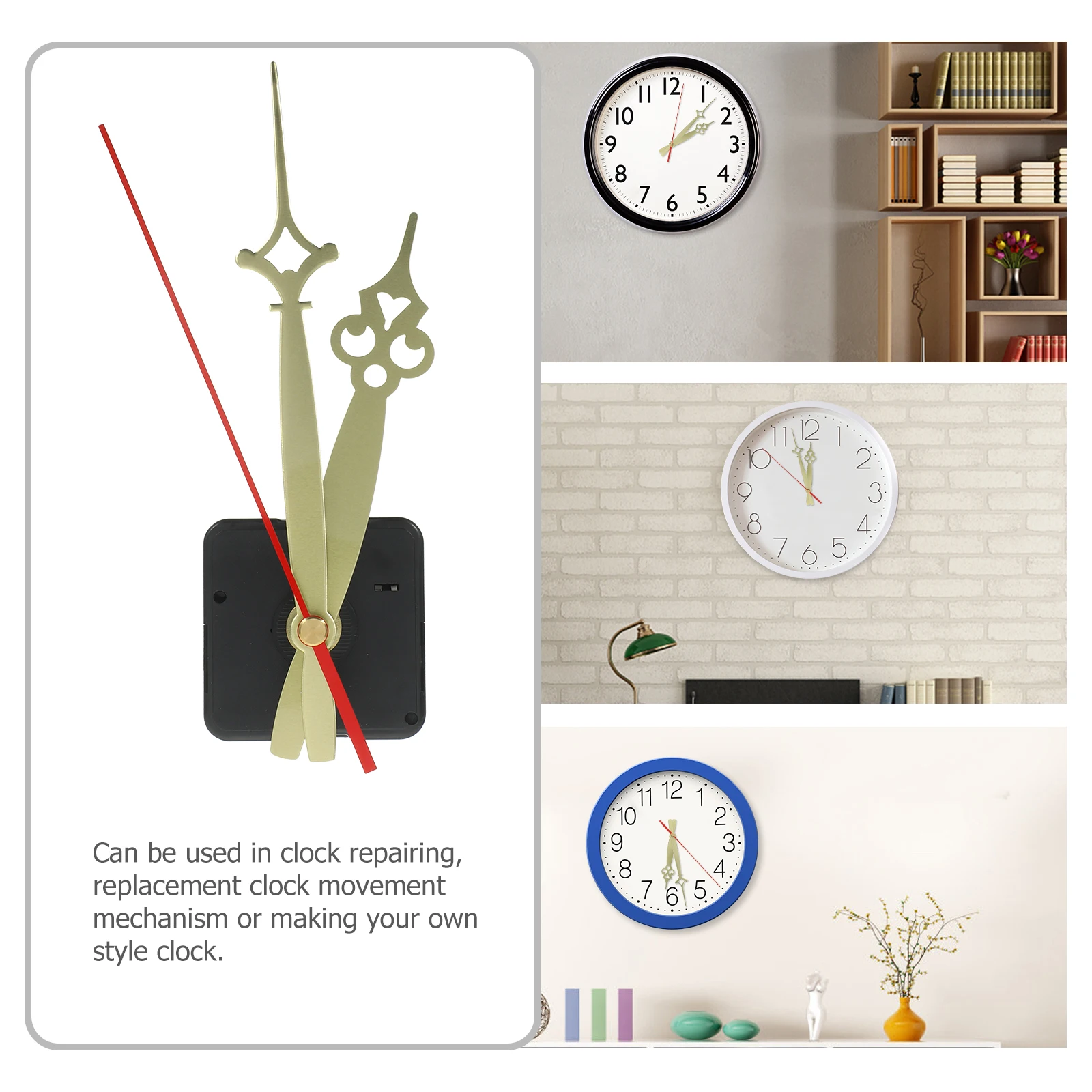 

16 Inch Mechanism Parts Operated Operated Diy Clock Movement Kit Long Shaft Motor Clock Parts For Wall Decor