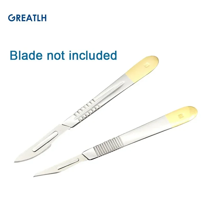 Two Type Choices Scalpel Handle 3# 4# Surgical Knife Handle Stainless Steel Medical Instruments Animal Scalpel Handle