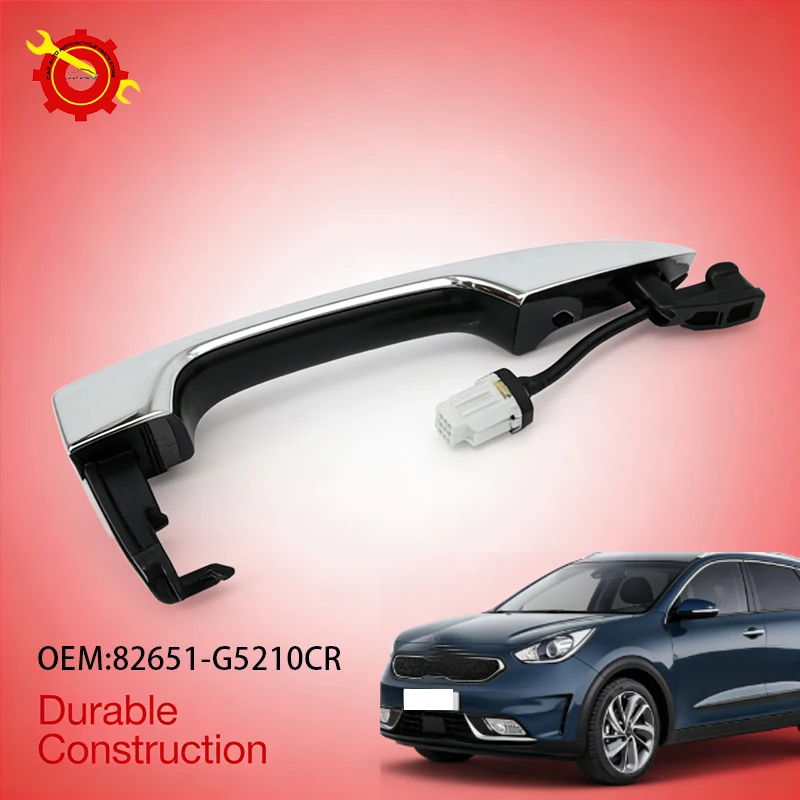 

Для Kia Niro 2016-2018: Наружная ручка передней двери (хромированная), OEM 82651-G5210CR, аксессуар для двери