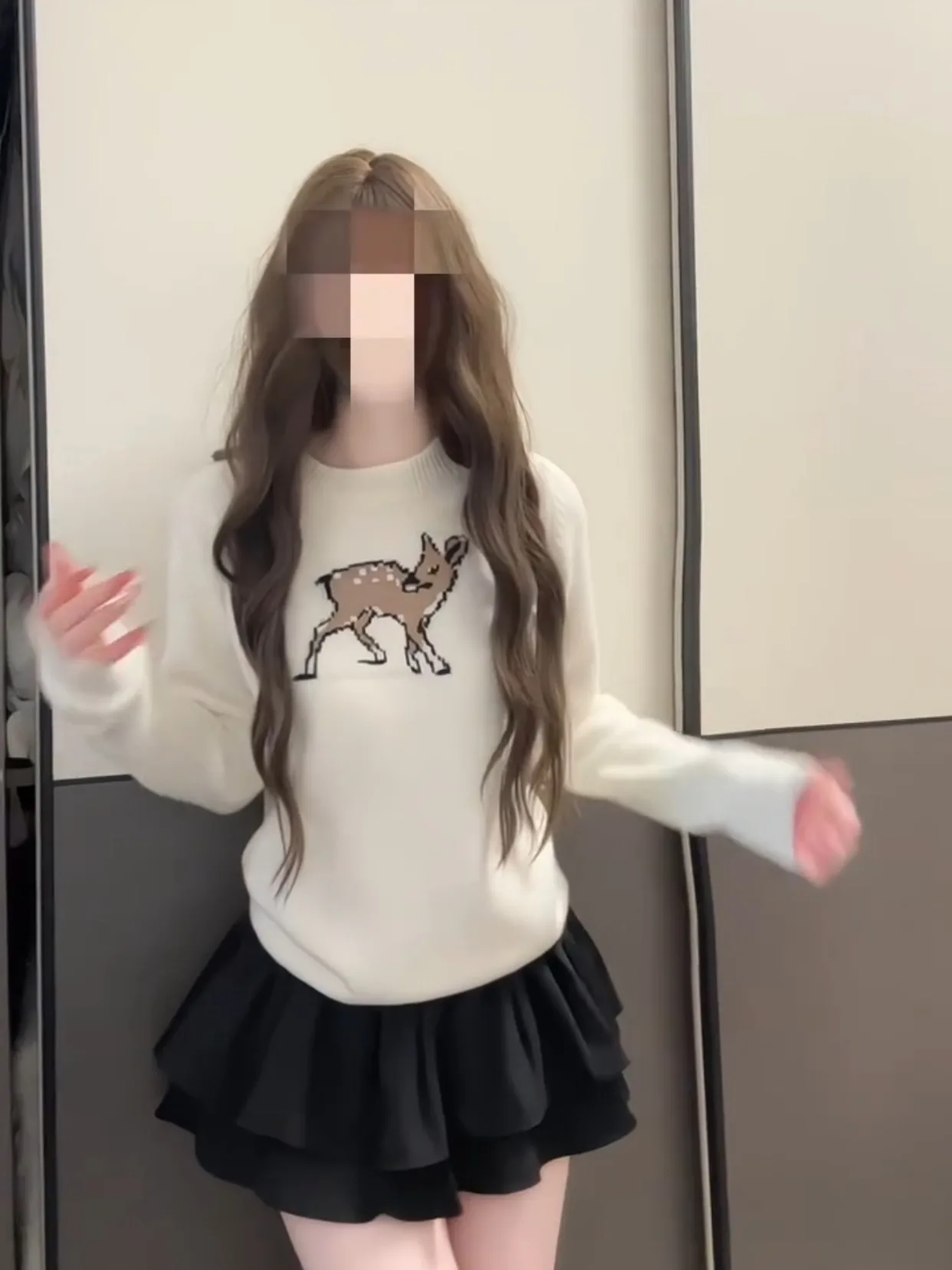 

Свободный крой, длинный вязаный свитер, женский пуловер Crew Ne, трикотаж, повседневный круглый топ из полиэфирного волокна