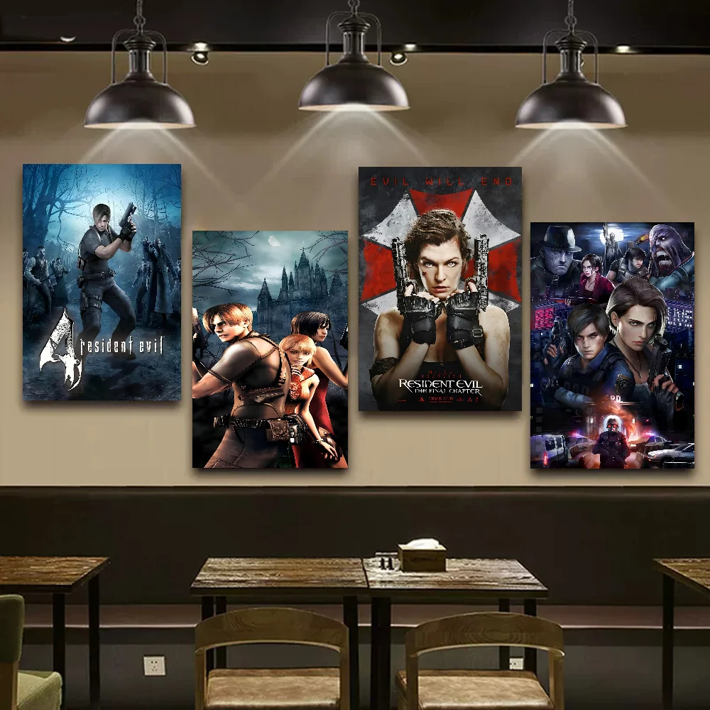 Games R-Resident-E-Evil Classic Movie Posters Vintage Room Bar Cafe Decor Nordic Home Decor