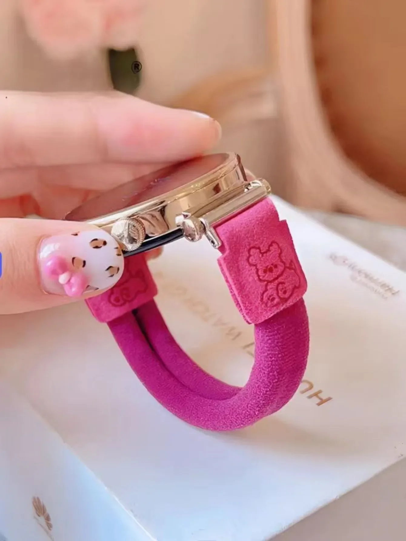 18 20 22mm Elastik Scrunchie Kayış Samsung Galaxy İzle 7 6 5 4 3 Aktif Sevimli Köpek Kumaş Döngü Huawei GT 4 5 Amazfit GTR