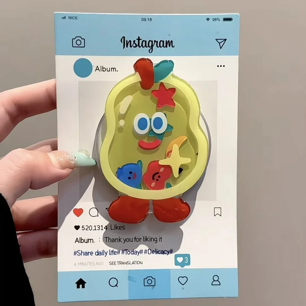 

Милый мультяшный забавный зыбучий песок для Magsafe Griptok, держатель для телефона, подставка для кольца на палец, поддержка IPhone 15, кронштейн для девочек