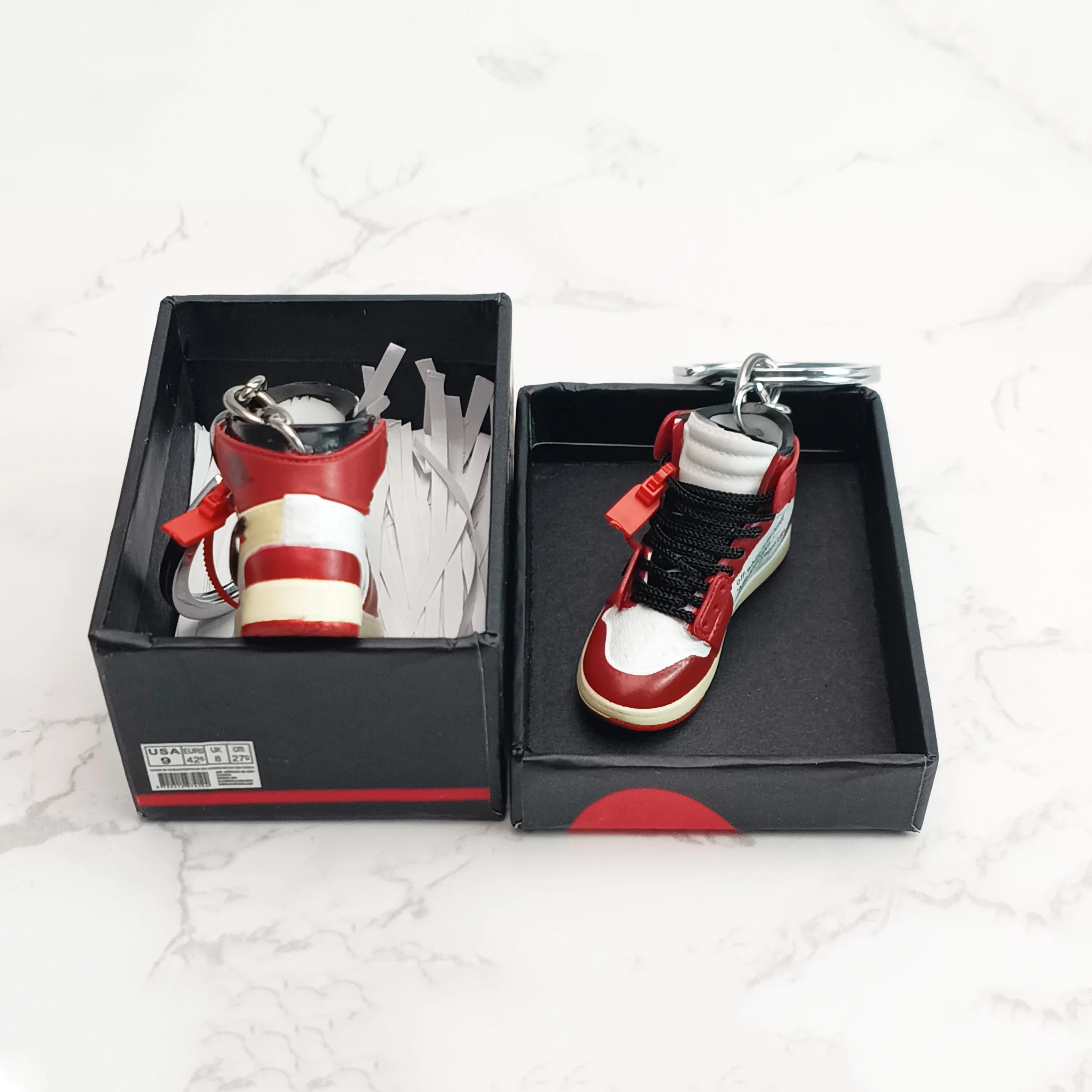 3D Mini Sports Shoes Keychain Phone Key Pendant Sports Shoes Gift Box Set Gift Double Lace Box Creative Personalized Gift view 2