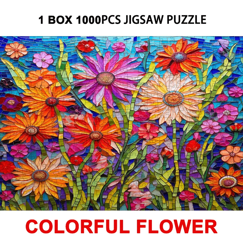 70x50cm Jigsaw Puzzle Large Size 1 Box 1000pieces Puzzle Wall Art Decor with Vibrant Ideal for Adults
