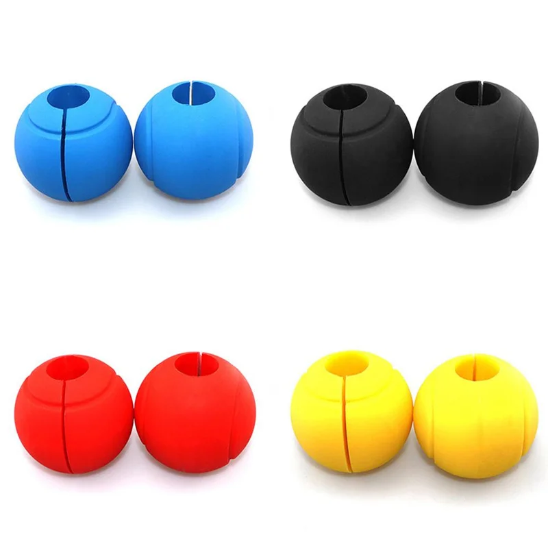 2pcs Barbell Dumbbell Silicone Grips Bar Handles Fitness Weightlifting Anti-slip Protect Pad Gym Exercise Crossfit Accessories