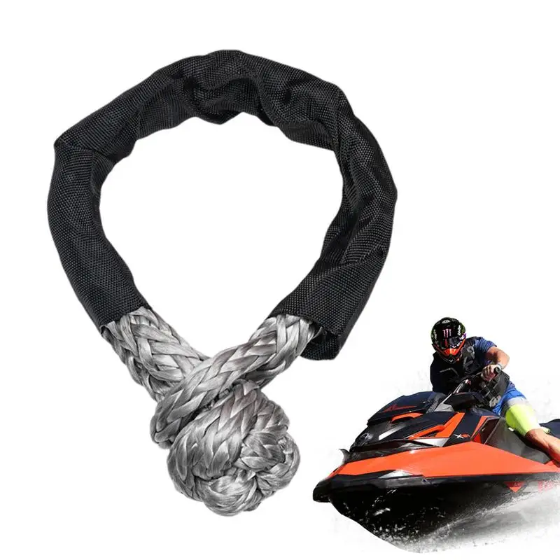 

Synthetic Soft Shackle Synthetic Road Recovery Rope Heavy-Duty Offroad Tow Synthetic Rope Strength Soft Shackle For Sailing SUV