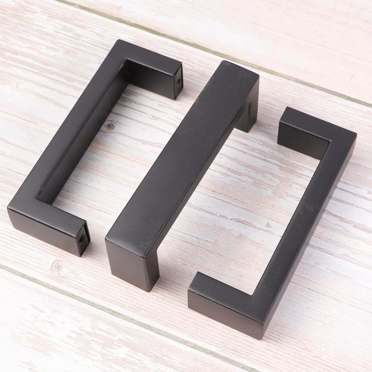 5Pcs Matte Black Stainless Steel Cabinet Handles Drawer Pulls for Kitchen Home Bathroom Furniture Cupboard Wardrobe Desk 96Mm