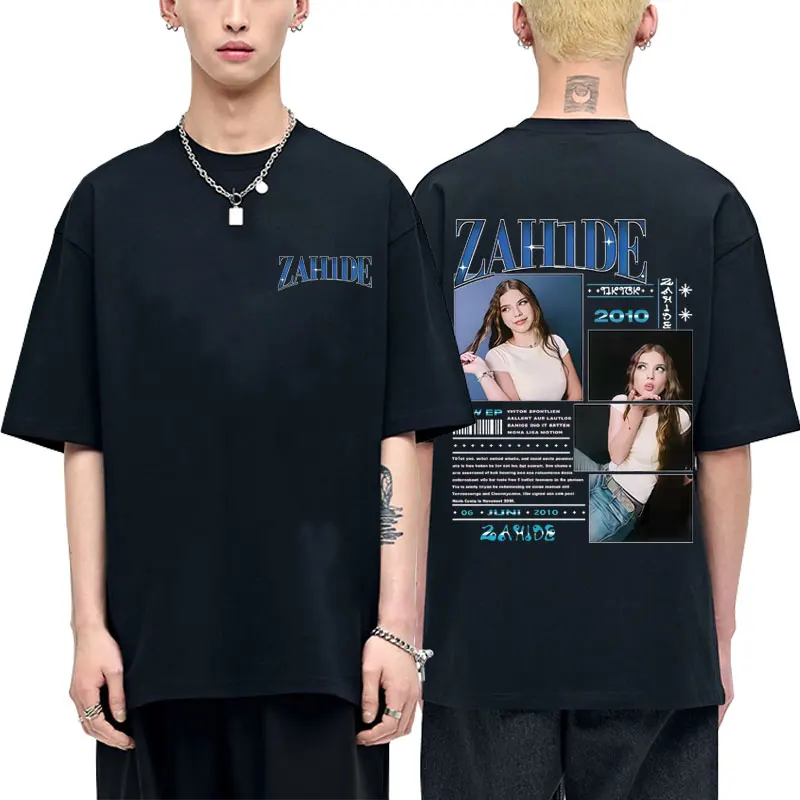 

Limited Zahide Graphic T-shirt Fans Gift Men Women Casual Pure Cotton Vintage Short Sleeve T Shirt Unisex Fashion Pop Streetwear